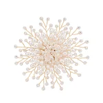 Broche de pérola elegante e gracioso luxuoso feminino, pinos de floco de neve para combinar com tudo, acessório de casaco chique e corsage de alta qualidade — foto 7