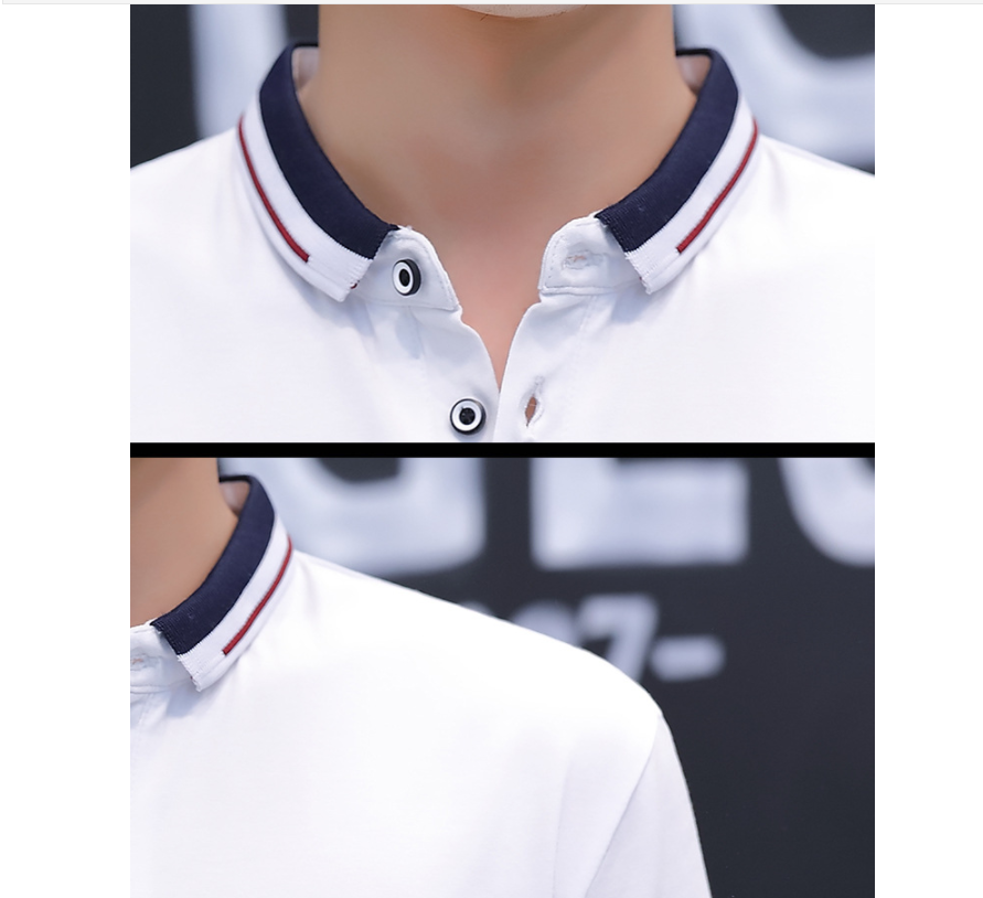 Title 3, Solid Color Lapel Casual Mens Half Sleeve Top ...