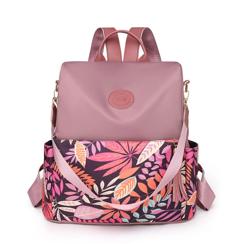 Mochila feminina Oxford estampada moderna 2024 nova, antifurto, grande capacidade, perfeita para lazer e uso diário. — foto 33