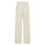 Damen Hose mit mittlerer Taille, drapiert und gerade geschnitten. Elegantes Design mit Falten für einen stilvollen Auftritt. Bequem und modern. — foto 4
