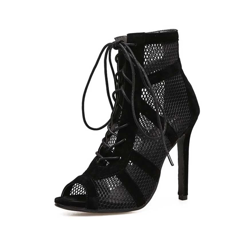 Sapatos femininos sexy de salto alto com cadarço. Arrase com esses saltos elegantes e charmosos, perfeitos para ocasiões especiais e noites. — foto 1