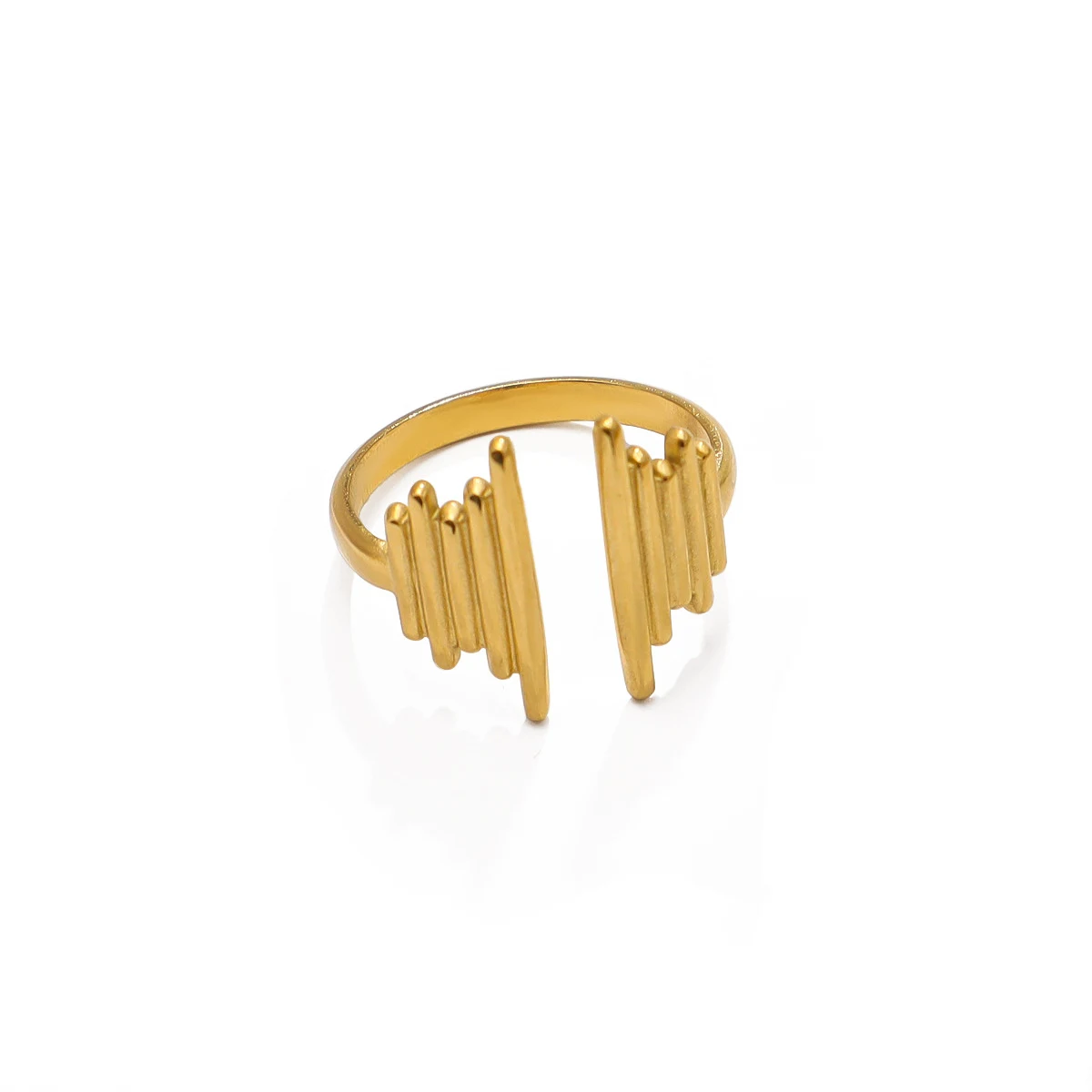 Title 4, Anello da donna in acciaio inossidabile oro 18K...