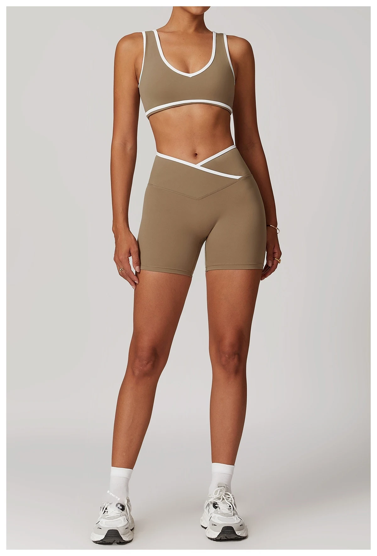 Title 19, Shorts de yoga esportivos de cintura alta Skinn...