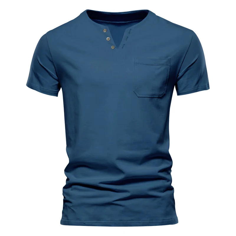 Title 13, Casual T-shirt Heren V-hals Slim Fit Mode Korte...