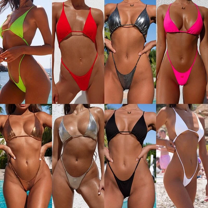 Title 2, Womens backless one-piece swimsuit with a halt...