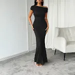Slim-fit schouderrok met korte mouwen, heuprok in één stap — foto 2