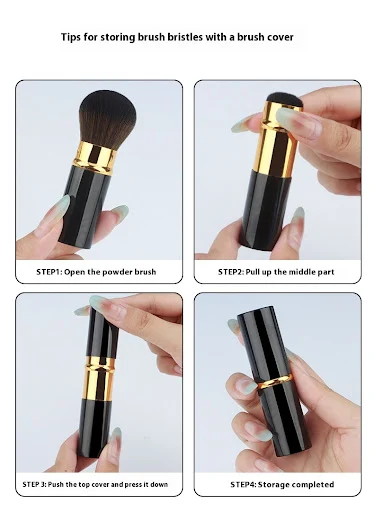 Title 5, Mini-portable Retractable Cosmetic Brush Soft W...