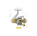 Mulinello spinning CNC diagonale interamente in metallo per pesca a mare e roccia, resistente e preciso. — foto 12