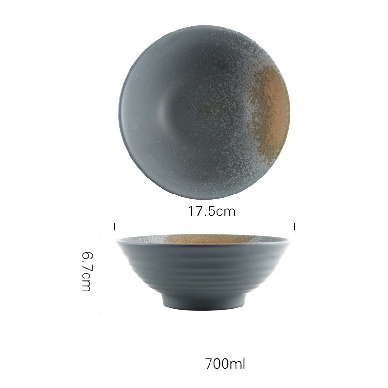 Title 11, Japanese Vintage Ceramic Ramen Bowl Retro Table...