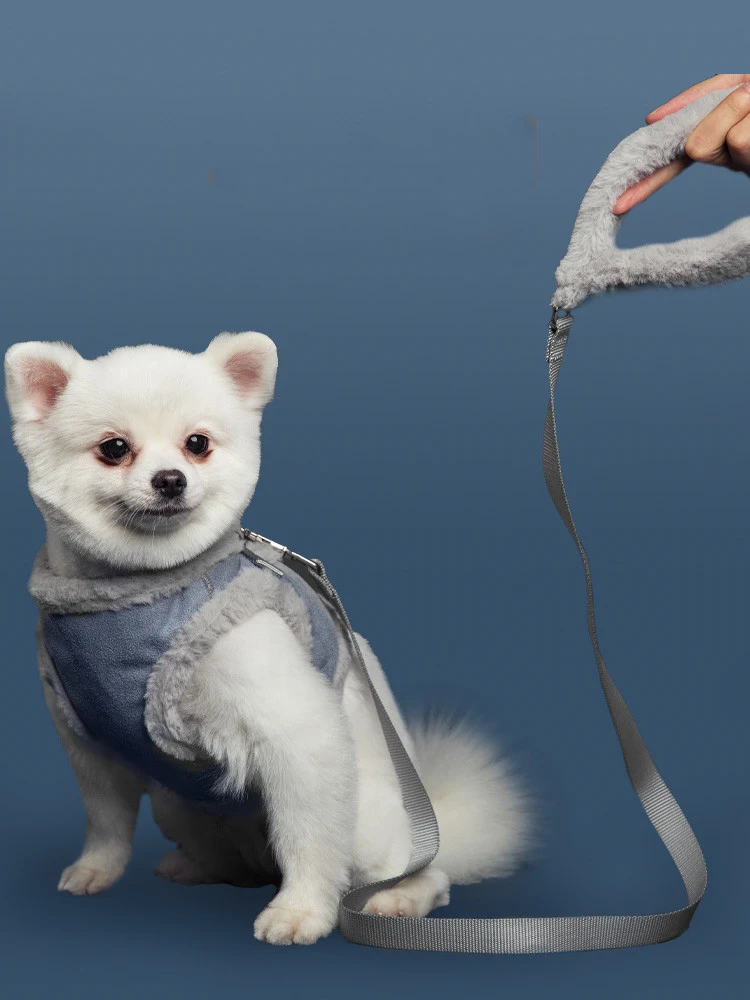 Title 2, Cute rabbit fleece adjustable dog leash for sma...