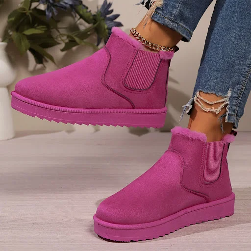 Title 6, Botas de inverno femininas com forro de lã gros...