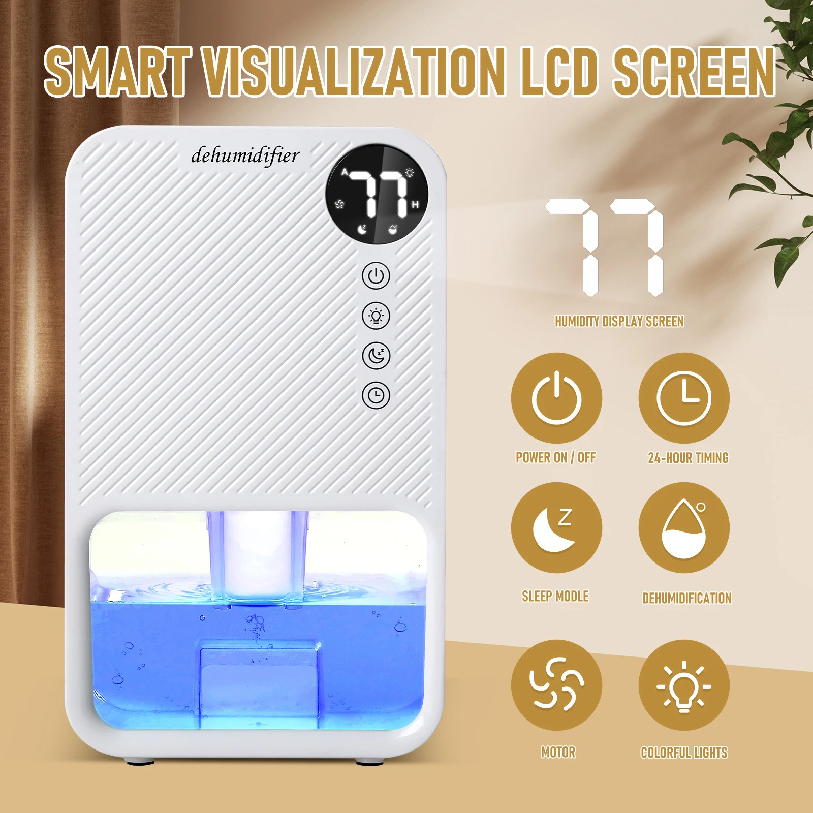 Title 28, Small Household Dehumidifier for Bedroom Mini A...