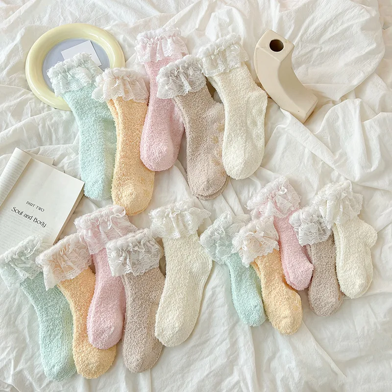 Title 11, Thickened Warm Floor Socks Women