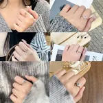 Anello donna personalizzato con gemme colorate in pietra naturale intarsiate, un gioiello unico ed elegante, fatto su misura. — foto 3
