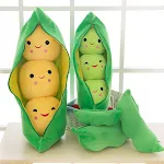 Boneca de pelúcia Vagem de Ervilha, casal fofo, travesseiro para dormir, macio e aconchegante, perfeito para abraçar e decorar. — foto 7