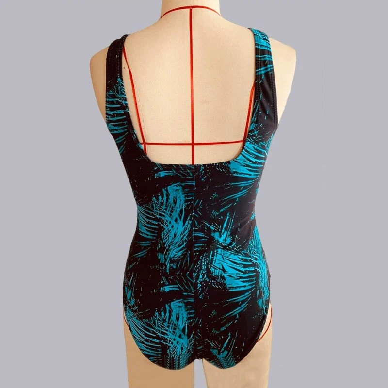 Title 1, Dames badpak eenvoudige print zomermode. Geniet...