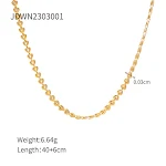 Colar e pulseira com design de coração vazado e trama, em aço inoxidável banhado a ouro 18K, estilo Ins, para um toque elegante. — foto 12