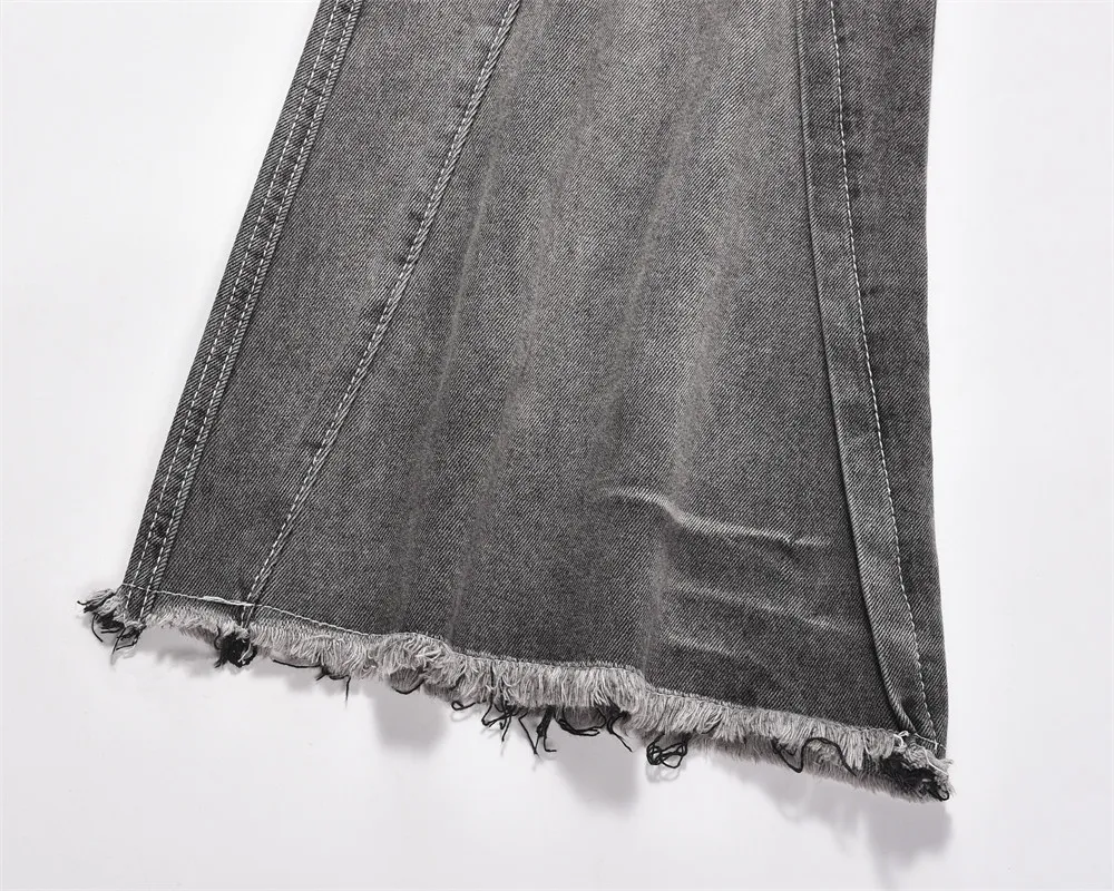 Title 5, Jeans acampanados degradados para hombre, estil...