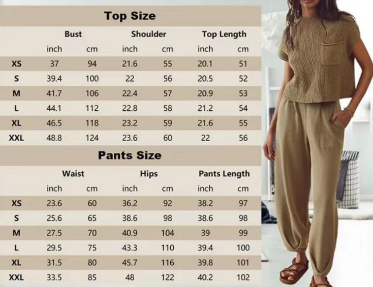 Title 1, Womens Casual Two Piece Outfits With Pockets S...
