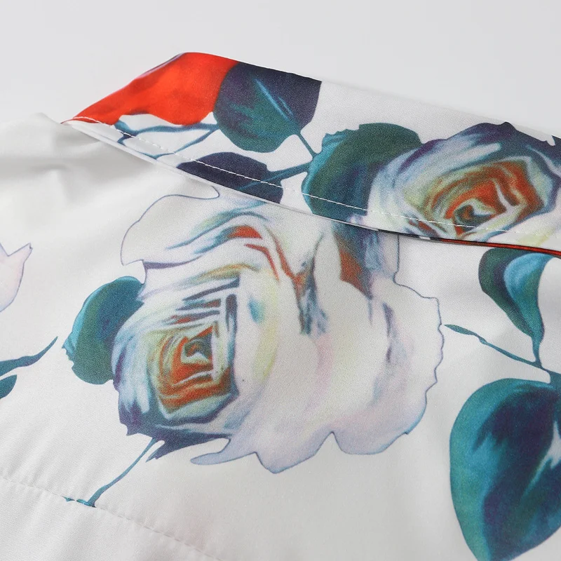 Camiseta de manga longa Retro Rose para casais, moderna para homens e mulheres, confortável e estilosa, ideal para looks casuais e despojados. — foto 6