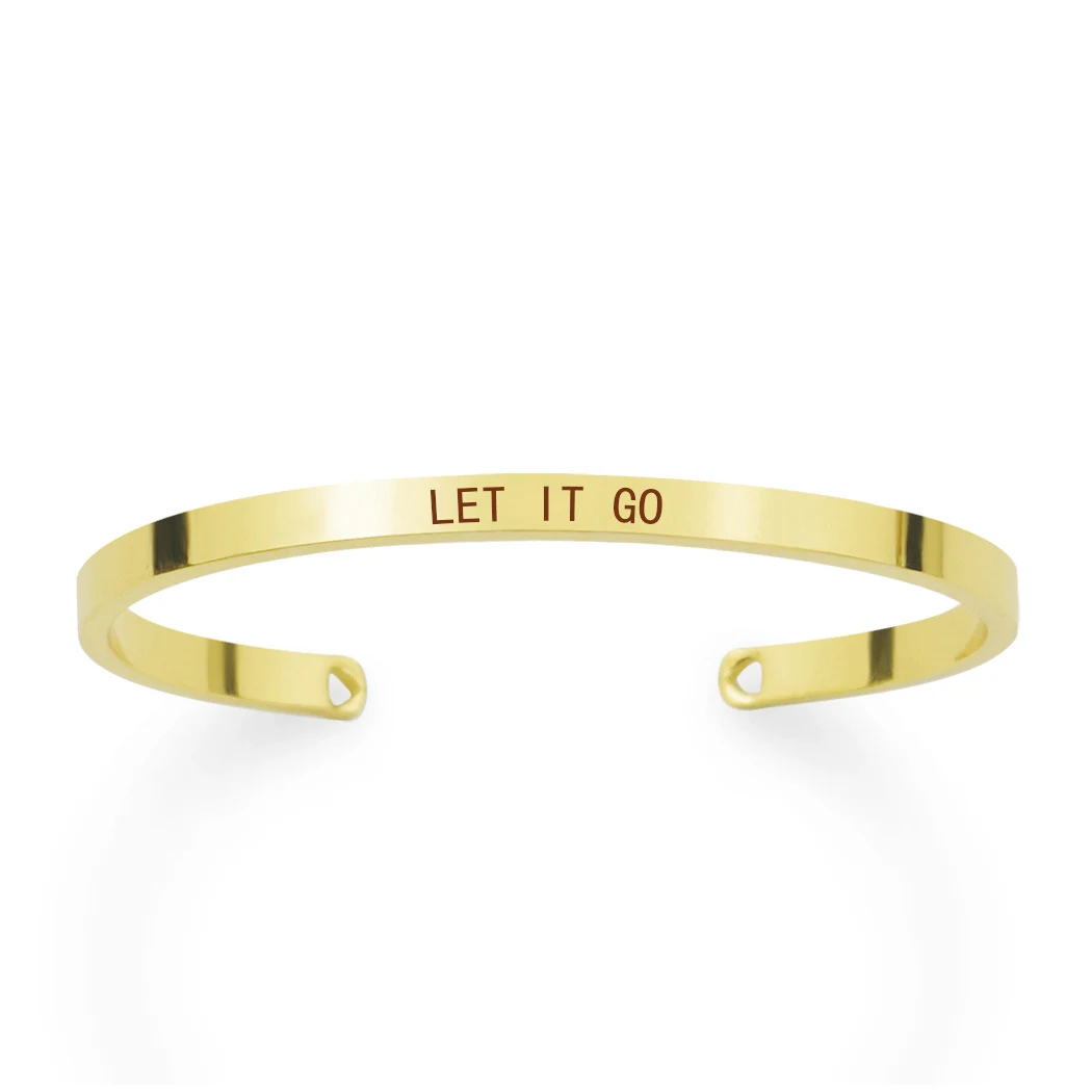 Lettergravure Armband Yuyan Legering Een unieke en gepersonaliseerde armband om je gevoelens stijlvol te uiten. Ideaal als cadeau. — foto 1