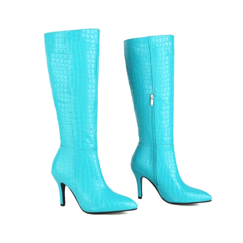European and American pointed thin heel super high boots. These stylish boots are designed to elongate the legs and enha — photo 11
