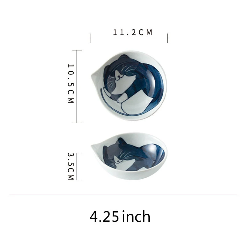 Title 1, Japanese Style Hand-Painted Ceramic Plate Carto...