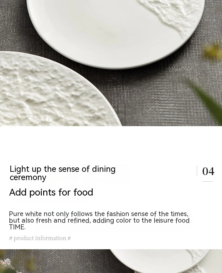 Title 11, Creative Ceramic Western Pure White Rock Textur...