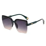 Women's Fashion Large Square Rimless Sunglasses UV400 Protection Stylish and Elegant Perfect for all occasions Enhance y — photo 12