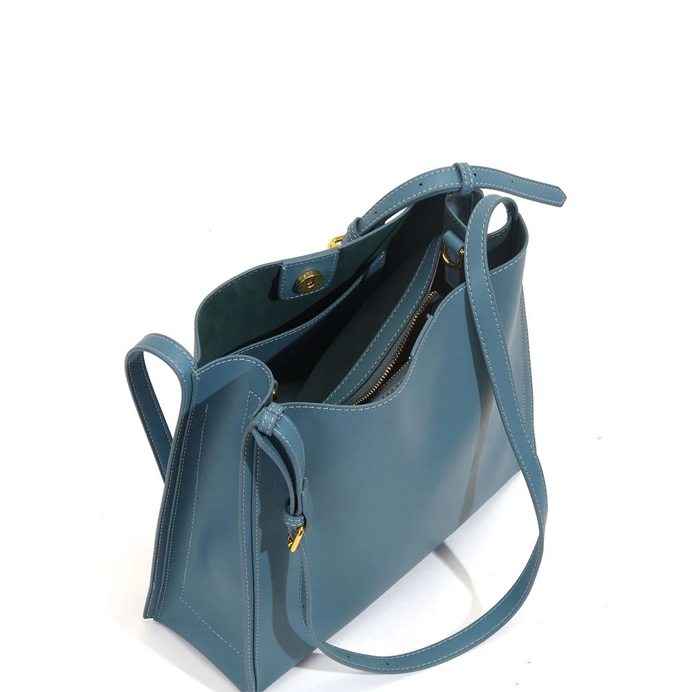 Bolsa Bucket de Couro para Commuters, Grande Capacidade — Leve tudo o que precisa com estilo e praticidade para o trabalho e dia a dia. — foto 5