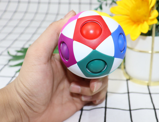 Title 2, Decompression Soccer Rainbow Ball Magic Cube 12...