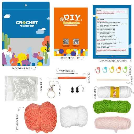Title 6, Kit de material de crochet para tejer adornos p...