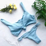 Traje de baño sexy de moda europea y americana, nuevo estilo de verano, tela especial dividida, ideal para la playa y piscina, comodidad y estilo. — foto 3