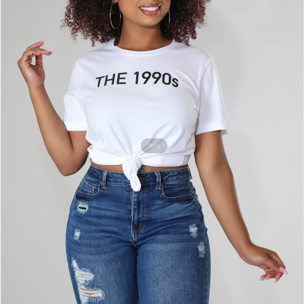 Title 1, T-Shirt Hip Hop Digital 3D Printed Women