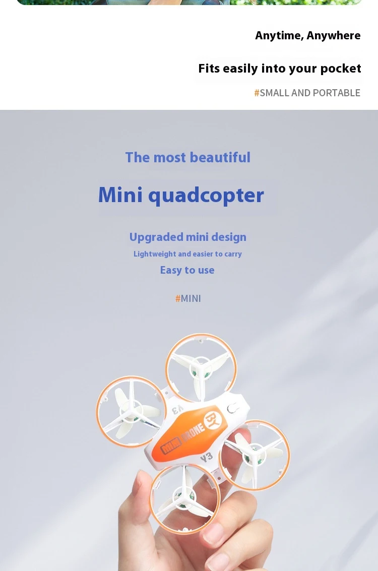 Title 8, Mini Remote Control Four-axis UAV Childrens To...