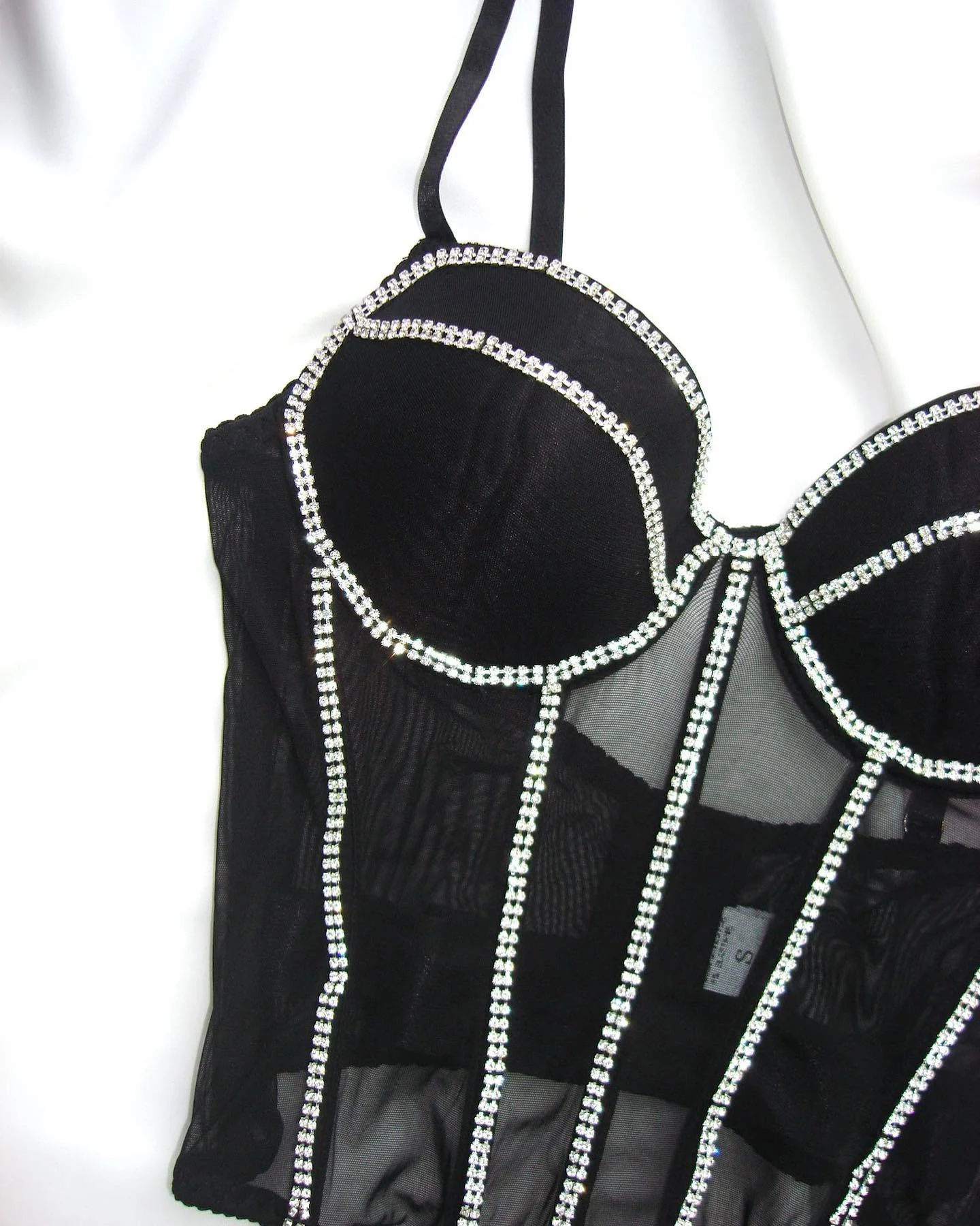 Title 5, Completo intimo due pezzi in rete trasparente, ...