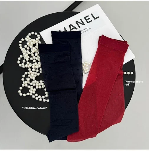Title 10, Thin Transparent Bunching Socks Womens Socks P...