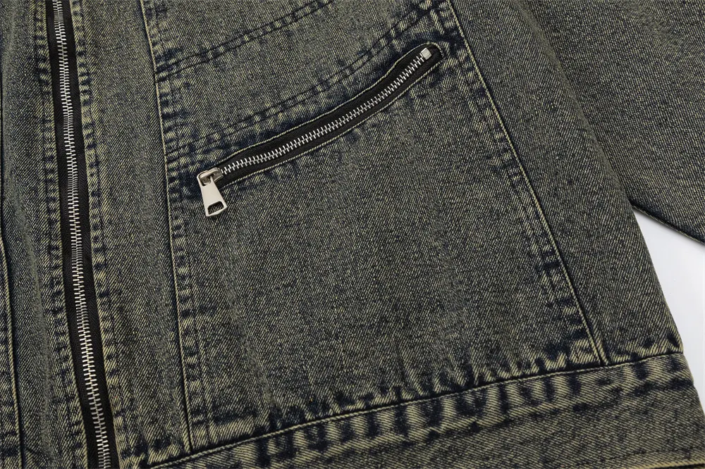 Punk High Street Design Sense Niche Tooling Denim Jacket Autumn. Embrace unique style and a bold look with this autumn d — photo 9