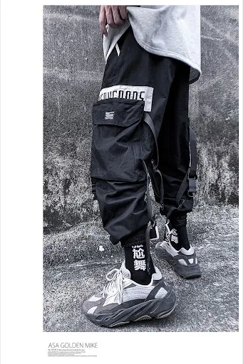 Title 6, Mens Casual Loose Straight Pants Sports Beamed...