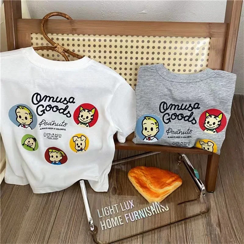 Camiseta de manga curta de moda de verão para meninos e meninas, respirável e confortável. Ideal para brincar e atividades ao ar livre. — foto 4