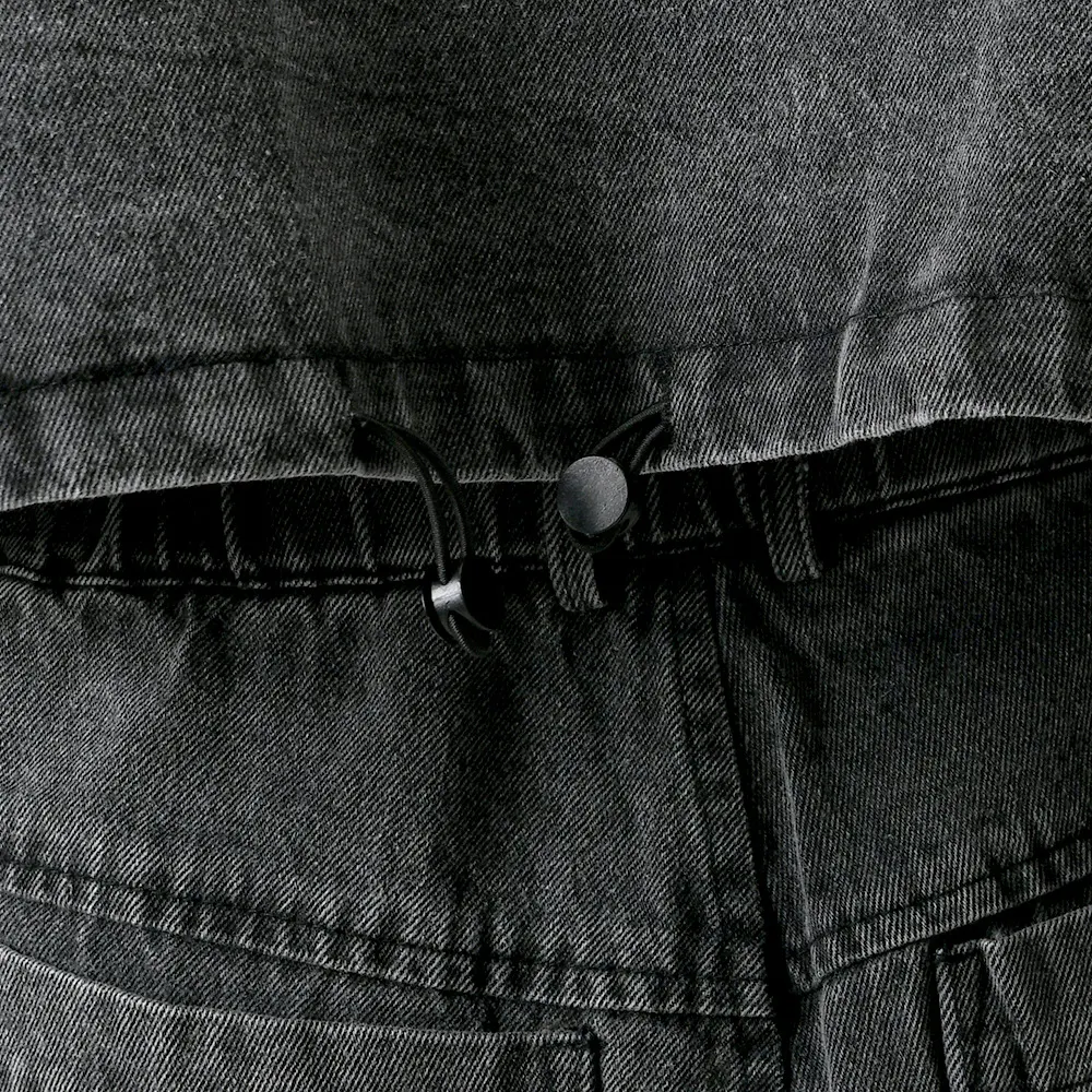 Jaqueta jeans feminina de bolso grande, conjunto de duas peças para indústria pesada, resistente e estilosa para trabalho. — foto 21