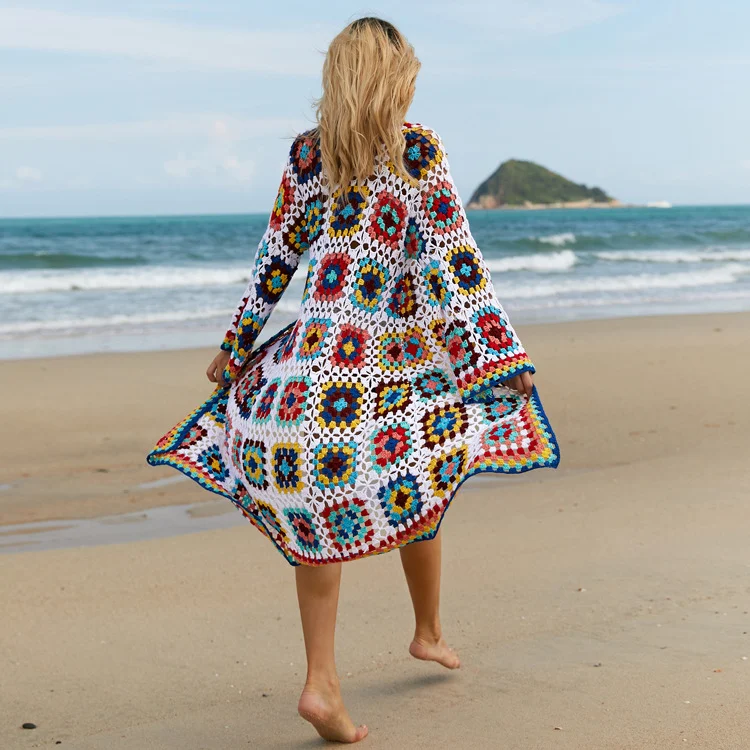 Title 3, Vestido Cardigã de Praia com Detalhe Vazado
