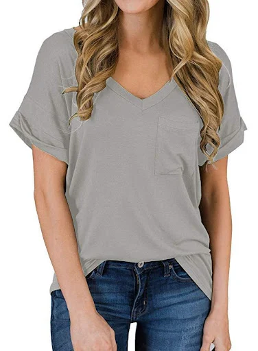 Title 23, Cotton elastic basic T-shirt for everyday comfo...