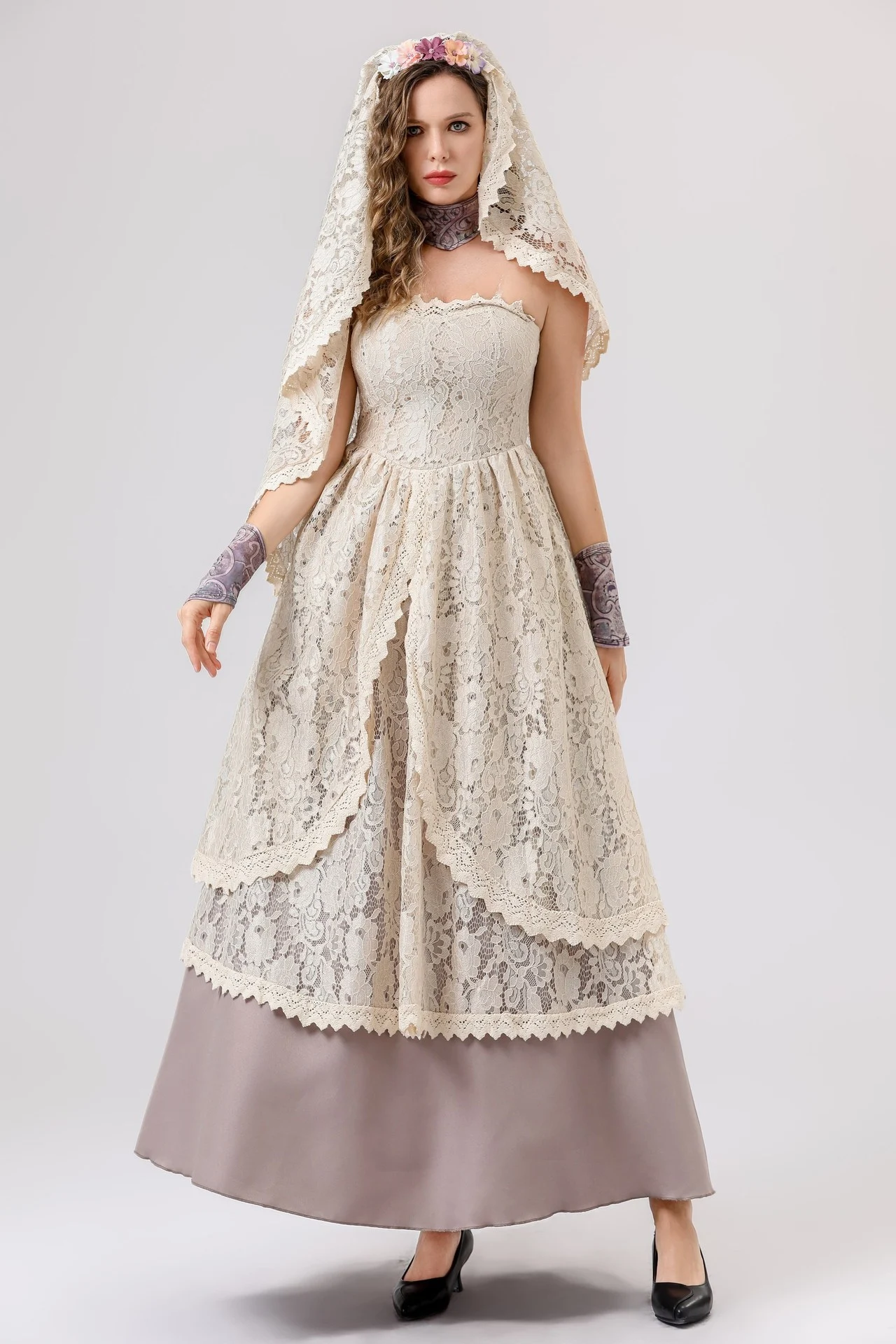 Title 8, Vestido de Halloween Espiritual com Tela