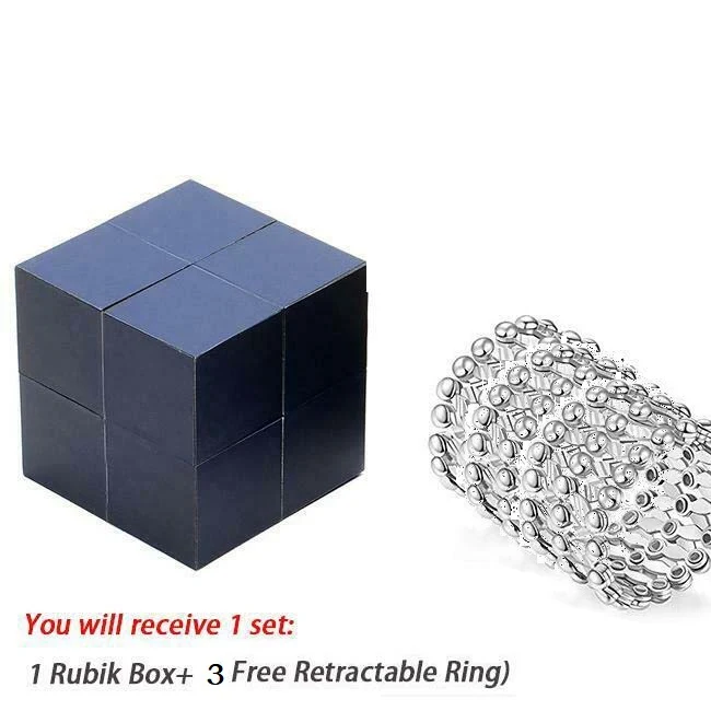 Pulseira de anel mágico coreana retrátil para casais. Anéis transformáveis e pulseiras duplas, design moderno e único. — foto 2