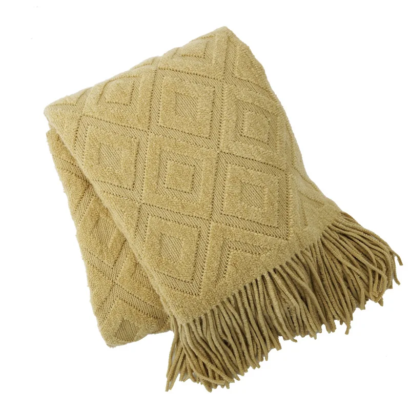Title 7, Jacquard Knitted Bed Tail Towel Autumn Winter B...