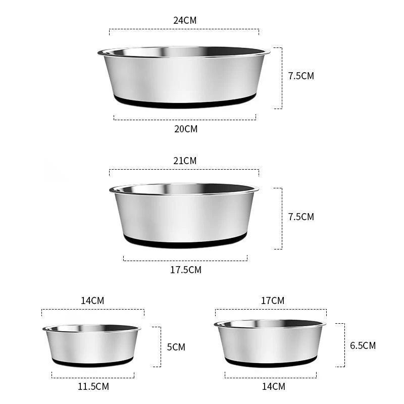 Stainless Steel Anti-Tumble Dog Bowl — photo 1