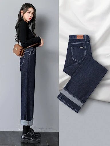 Title 7, Damen Hose mit hohem Bund und schmalen Beinen