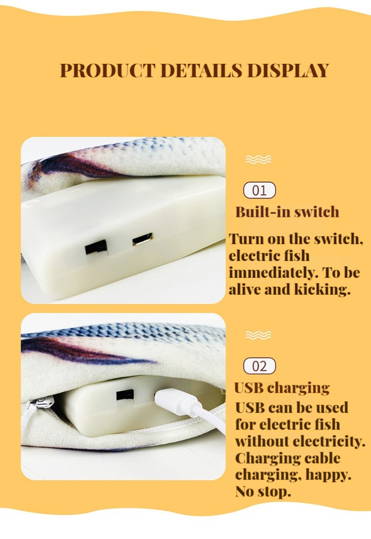 Title 9, Electric Cat Toy Fish Pet Cat Toys Simulation F...