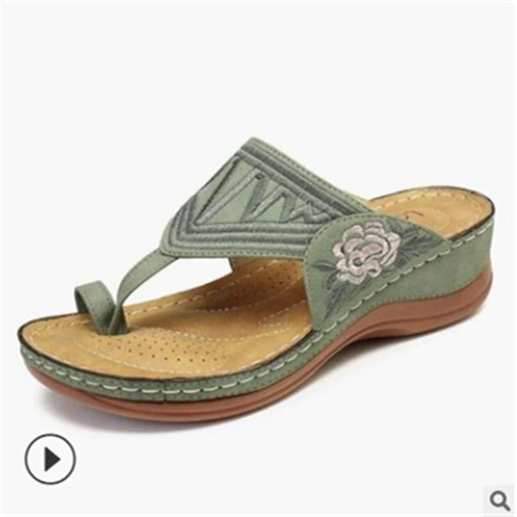 Title 4, Simple Embroidered Flower Sandals and Slippers,...